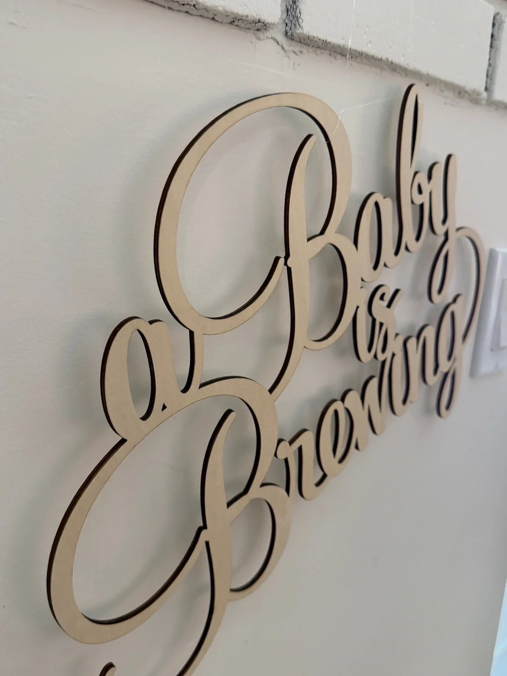 A baby is brewing wooden sign / baby shower decor
